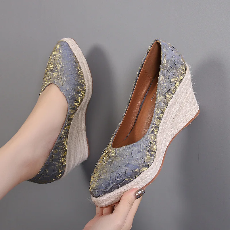 8cm, 34-42 사이즈, 통기성이 좋고 편안한 플로 - Wedge Espadrille Women 리뷰 및 가격