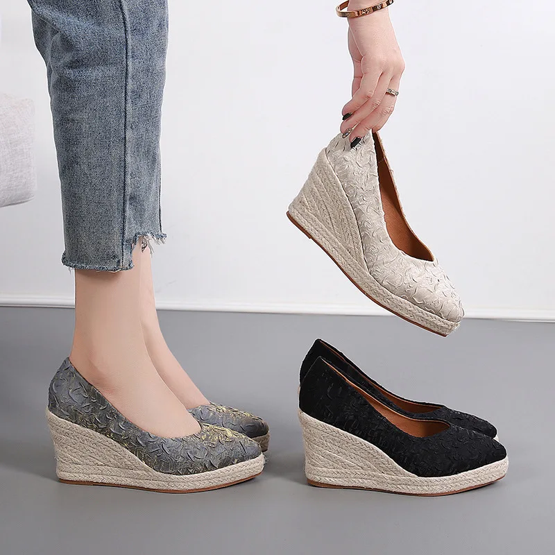 8cm, 34-42 사이즈, 통기성이 좋고 편안한 플로 - Wedge Espadrille Women 리뷰 및 가격