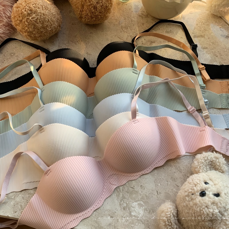 섹시 푸쉬업 심리스 브라 여성용 노와이어 리브드 브라렛 - Bralette Triangle Set 리뷰 및 가격